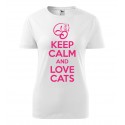 Dámské triko - Keep calm and love cats