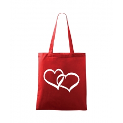 Plátěná taška - Spojená srdce